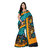 Aaina Blue & Yellow Bhagalpuri silk Printed Saree