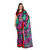 Aaina Pink & Green Faux Georgette Printed Saree
