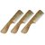 Prakrita Handicraft Regular Wide Tooth Comb Made of Neem Wood (Pack of 3)