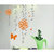 Walltola Wall Sticker -  Orange Butterflies Bathroom  71402 (Dimensions 115x140cm )