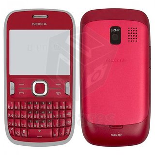 buy full body housing for nokia asha 302 red online 534 from shopclues