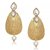 Kriaa Kundan Pearl Gold Finish Dangle Earrings