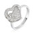 Om Jewells Sterling Silver Modern Love ring with CZ stones for Women FR7000503
