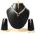 The Pari MaroonGolden Alloy Silver Plated Necklace Set For Women