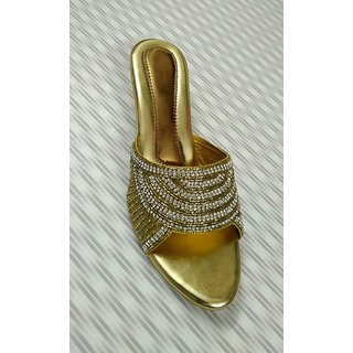 Golden cheap chappal online