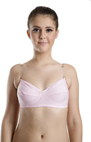BeautyAid Comfortable Cotton Hosiery Full Coverage Pushup Bra With Transparent Straps