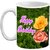 EFW Happy Birthday Flower Theme Printed Ceramic Coffee Mug (325 ml)