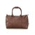 MBOSS Brown Leather Duffel Bag (No Wheels)