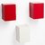 Bluewud Wall Shelf  Display Rack - ColorCube (Set of Red, Red  White)