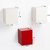 Bluewud Wall Shelf  Display Rack - ColorCube (Set of White, White  Red)