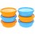 Herware Kitchen Storage Airtight Container Microwave/Fridge Safe Lunch Tifin 6x450ml