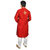 Anjaneya Red  White Embroidered Long Sherwanis For Men