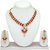 The Jewelbox Gold Plated Pink Brass  Copper Necklace Set For Women
