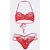 Sparkling Butterfly Shape Red Bikini Set With Matching Gstring Panty