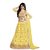 Parisha Yellow And Beige Georgette Embroidered Anarkali Suit Dress Material