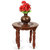 Onlineshoppee Wooden Handcarved Work Round Shaped Side Table Size-14x14x12 Inch