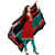 Drapes Turquoise And Red Cotton Printed Salwar Suit Dress Material (Unstitched)