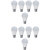 9 W White Led Bulb (Set Of 10)