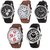 Evelyn Round Dial Multicolor Leather Strap Quartz Watch For Men (Combo)