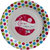 Origami Polka Dot Printed Disposable Paper Plate 50 Pieces