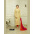 Fabliva Light Yellow  Red Embroidered Chiffon Straight Suit (Unstitched)