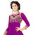 Surat Tex Purple Color Embroidered Pure Georgette Semi-Stitched Anarkali suit