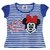 Mf Mad About Minnie Patch Work Girls Top R. Blue
