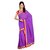 Aaina Purple Chiffon Embroidered Saree With Blouse
