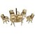 Unique Design Dining Table Chair Maharaja Set -139