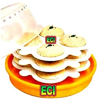 CROWN 12 Moulds Microwave Idli Maker Idly Steamer, Idlis In Micro Wave Oven