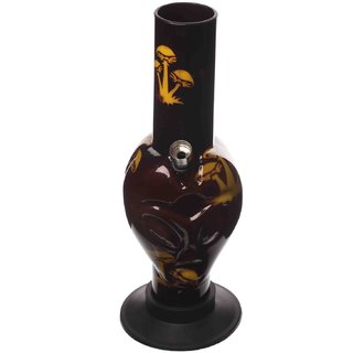 Moksha 12 inch Tall Acrylic Alien Bong With Mushroom prints