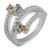 Allure Jewellery 925 Sterling Silver ring studded with citrine, peridot and cz