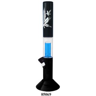 Moksha 16 inch Tall Acrylic Cylinder Percolator Bong, waterpipe