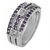 Allure jewellery 925 sterling silver studded with a.amethyst and cz ring
