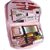 CROWN 15pc Manicure Pedicure Nail Cutters Set  Makeup Brushes Kit In Purse