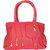 Chhavi Pink Leatherite  Fabric Formal Plain Handbag