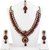 Kriaa Multicolor Gold Plated Necklace Set With Maang Tikka For Women