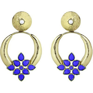 The Jewelbox Turkish Gold Plated Dark Blue Pearl Designer The Jewelbox Turkish Gold Plated Dark Blue Pearl Designer Earring For Women E1608agdfrd Online Get 70 Off