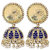 The Jewelbox Antique Meenakari Gold Plated Dark Blue Jhumki Earring for Women E1614AGDAFI