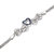 Om Jewells Sterling Silver Heart Affair Bracelet with CZ stones BR7000904