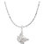 Om Jewells Sterling Silver Carefree Butterfly pendant with CZ stones PD7000206N