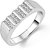 Om Jewells Sterling Silver Momento ring with CZ stones for Men FR7000546