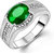 Om Jewells Sterling Silver Green Lush ring with CZ stones for Men FR7000548