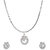 Om Jewells Sterling Silver Circle of Love pendant set with CZ stones for Women PS7000609N