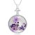 Urthn Round Transparent  Crystal  Dried Flower Glass Chain Pendent - 1202422