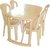 PLASTIC DINING TABLE WITH 4 CHAIR SET