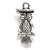 Golden Paecock silver plated owl shaped alloy charms