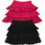 Juscubs 3Frills Skirt With Self Fabric Bow Fushia-Blk