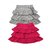 Juscubs 3Frills Skirt With Self Fabric Bow Grey-Fushia