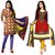 Drapes Multicolor Dupion Silk Embroidered Salwar Suit Dress Material (Pack of 2) (Unstitched)